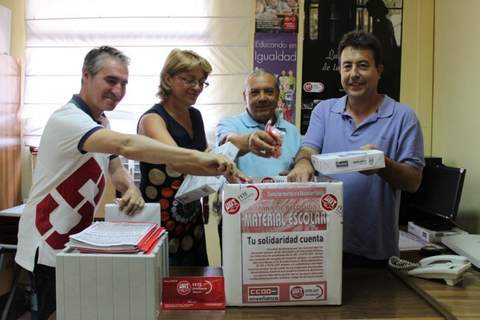 FETE UGT Almera anima a los almerienses a colaborar en su campaa de recogida de material escolar