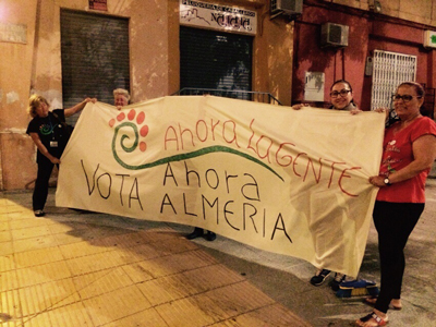 Pegada de carteles de Ahora Almera, una candidatura cada vez ms ilusionante