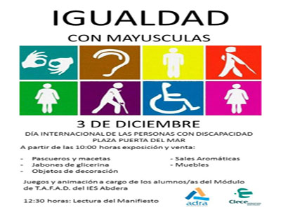 Adra celebra el Da Internacional de las Personas con Discapacidad con el lema Igualdad con maysculas