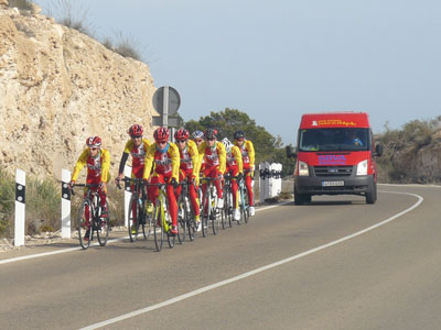 Noticia de Almera 24h: El Club Ciclista Ciudad de El Ejido se concentra con sus equipos jnior y cadete en Cabo de Gata