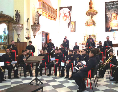 Bandas abderitanas en el I Certamen de Semana Santa de Alboloduy 