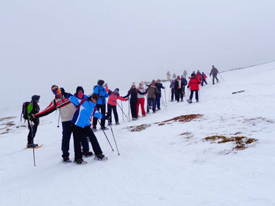 Diputacin organiza una jornada de raquetas de nieve en Sierra Nevada