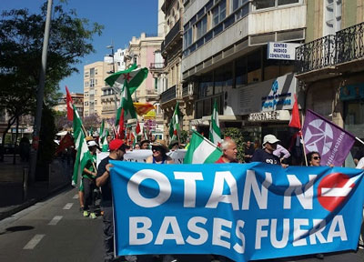 La Plataforma almeriense OTAN NO, BASES FUERA organiza la II MARCHA A LA BASE DE VIATOR