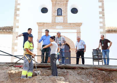 En marcha las obras de recuperacin de las piletas de salazn de la Ermita de San Sebastin
