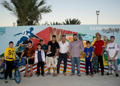 Carboneras estrena su Skatepark con exhibicin de aficionados y grafitis