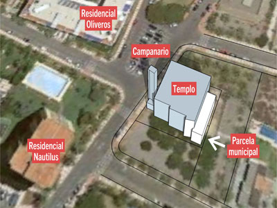 IU sigue defendiendo el uso pblico de la parcela de la iglesia al aire libre de Aguadulce