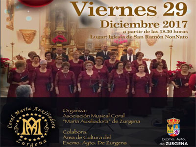 La Coral Mara Auxiliadora de Zurgena ofrecer un nuevo concierto de Navidad que ya es todo un clsico en el Almanzora