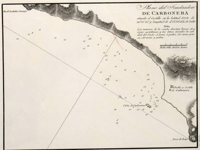 El historiador Juan Grima dona al Ayuntamiento un mapa de fondeaderos de Carboneras de 1813