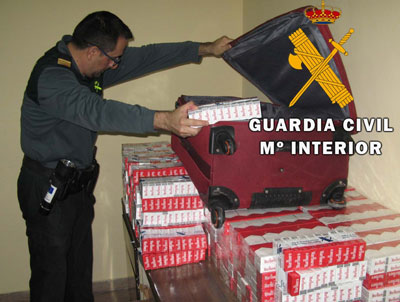 La Guardia Civil interviene 2980 cajetillas de tabaco de contrabando
