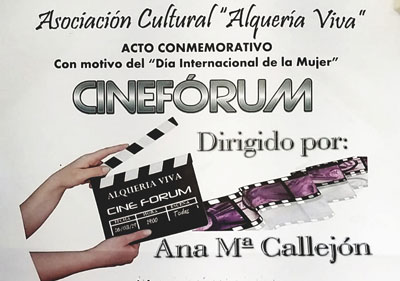 La Asociacin Cultural Alquera Viva homenajea a las mujeres este sbado con un cinefrum