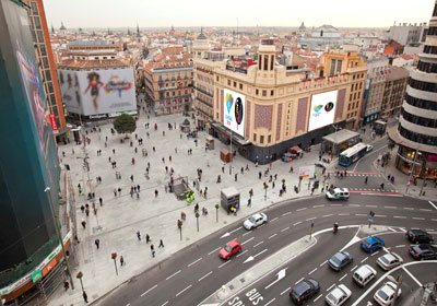 Almera se proyecta como destino turstico desde la madrilea Plaza de Callao, uno de los puntos ms transitados de toda Europa