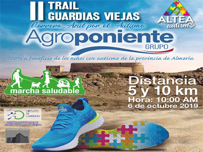 GRUPO AGROPONIENTE volver a ser el patrocinador principal del II Trail Guardias Viejas Carrera Azul por el Autismo, de la Asociacin Altea