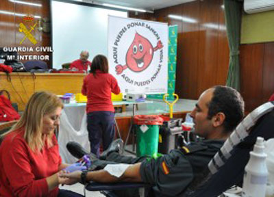 Jornada de donacin de sangre en la Comandancia de la Guardia Civil de Almera 