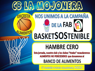 El Club Baloncesto La Mojonera realizará campaña para recogida de alimentos no perecederos