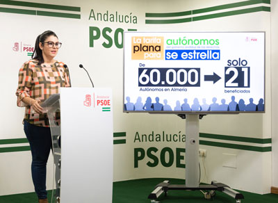 Noticia de Almería 24h: El PSOE desvela que sólo 21 de los 60.000 autónomos han recibido la ayuda del Gobierno andaluz de las derechas 