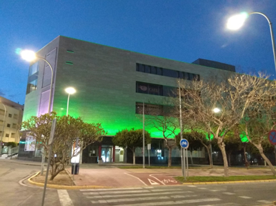 El Teatro Auditorio se ilumina de verde esperanza por el COVID-19 hasta que concluyan las medidas de aislamiento