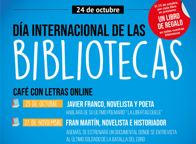 Roquetas celebra el Da de las Bibliotecas regalando un libro por cada prstamo y con dos conferencias online