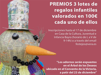 El Ayuntamiento de Vera pone en marcha el I Concurso de Adornos Navideos Reciclados 