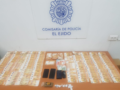 La Polica Nacional en El Ejido interviene ms de 15.000 euros que provienen del trfico de drogas