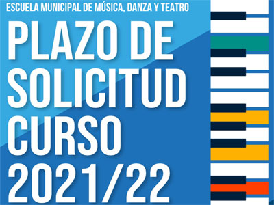 La Escuela de Msica, Danza y Teatro abre el prximo lunes el plazo de solicitud online para el curso 2021/22 