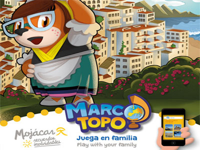 Turismo familiar con Marco Topo. Mojcar ofrece un juego interactivo para todos los pblicos