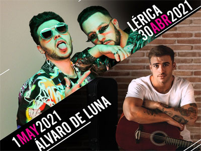 Lrica y lvaro de Luna actuarn los das 30 de abril y 1 de mayo junto al Teatro Multiusos de Hurcal 
