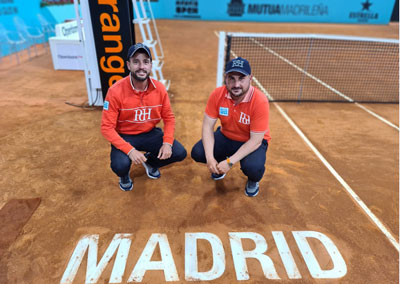 Antonio Vargas y Jos Miguel Alfonso actan como jueces en la final del Mutua Madrid Open