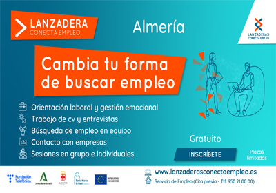 Las personas en desempleo tienen los últimos día para apuntarse a la próxima “Lanzadera Conecta Empleo” de Almería 