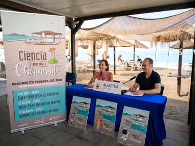 Noticia de Almería 24h: “Ciencia en el Chiringuito”, unas jornadas científicas ‘Por la salud de nuestras playas’ de ‘Almería ConCiencia’