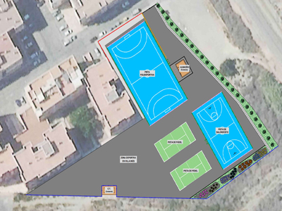 Hurcal de Almera construir una pista polideportiva, otra de baloncesto y dos ms de pdel en Villa Ins
