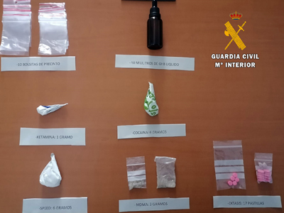Tres detenidos en Njar por trfico de drogas