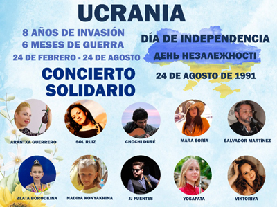 Ucrania será protagonista de un concierto solidario en la Plaza Vieja el 24 de agosto