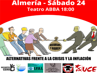 Recortes Cero organiza un debate sobre la crisis y la inflacin en Almera