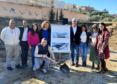 Día histórico en Huércal de Almería con la colocación de la primera piedra del nuevo centro deportivo