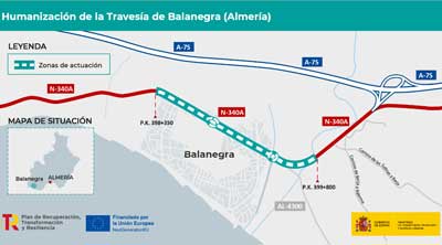 Mitma somete a información pública el proyecto de humanización de la travesía de Balanegra