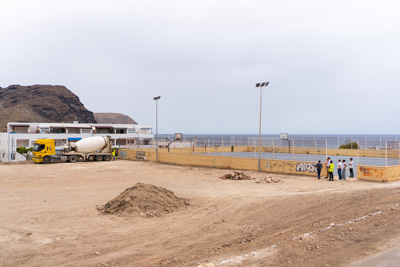 Obras para habilitar dos nuevas zonas de aparcamientos en Las Negras 