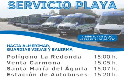 Noticia de Almera 24h: El Ejido mantiene activo el servicio especial de autobuses hacia la zona de ocio nocturno y a las playas durante julio y agosto