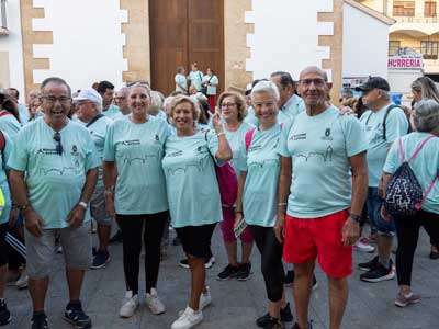 Los mayores de Roquetas de Mar participan en el Maratn Caminar con motivo de las fiestas en honor a la Virgen del Rosario