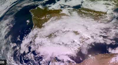 Noticia de Almera 24h: AEMET: 24 horas de #dana a vista de Meteosat de 3 generacin