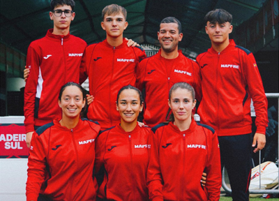 Laura Jimnez, Jorge Mndez y Samuel Hernndez, Quintos en la Copa del Mundo de Tenis Playa con Espaa