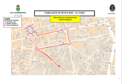 La Cabalgata de los Reyes Magos de El Ejido modifica el recorrido por seguridad ante la previsin de fuerte viento 