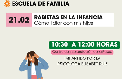 La Escuela de Familia de Adra celebra elprximo viernes, 21 de febrero, el coloquio 'Rabietas en la infancia’