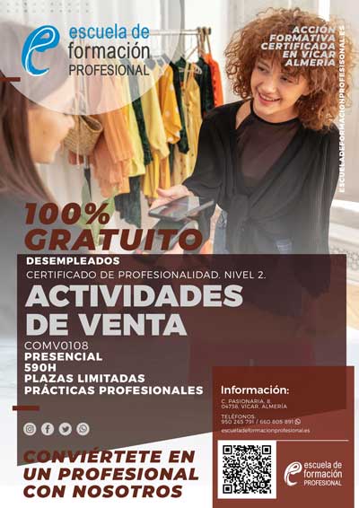 La Escuela de Formacin Profesional ofrece nuevos cursos de certificado de profesionalidad en Vcar