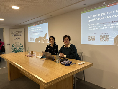 xito rotundo de participacin en la charla para cuidadores y gestoras de colonias felinas organizada por el COLVET Almera