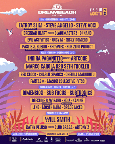 Fatboy Slim, Lens, Evil Activities y Chelina Manuhutu se incorporan a Dreambeach 2025