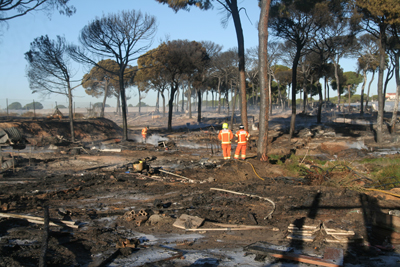 Jornaleras migrantes pasarn el fin de ao al raso y entre cenizas tras un nuevo incendio en los asentamientos ante la inaccin de las distintas Administraciones Pblicas